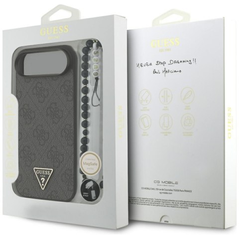 Etui Guess 4G Strap Triangle Logo MagSafe do iPhone Air czarny