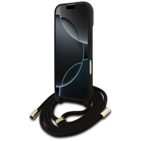 Etui Guess 4G Big Logo Cord Stap Crossbody do iPhone 17 brązowy