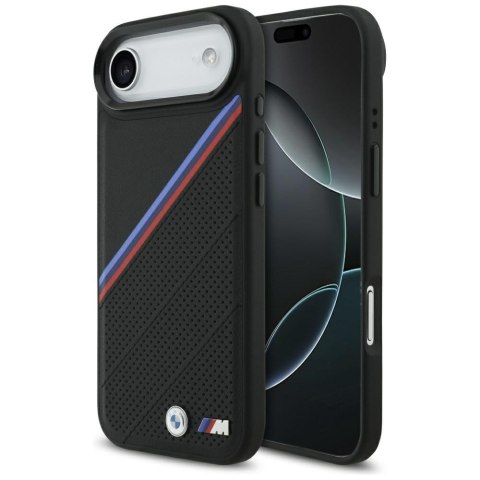 Etui BMW M Tricolor Metal Logo MagSafe do iPhone Air czarny