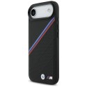 Etui BMW M Tricolor Metal Logo MagSafe do iPhone Air czarny