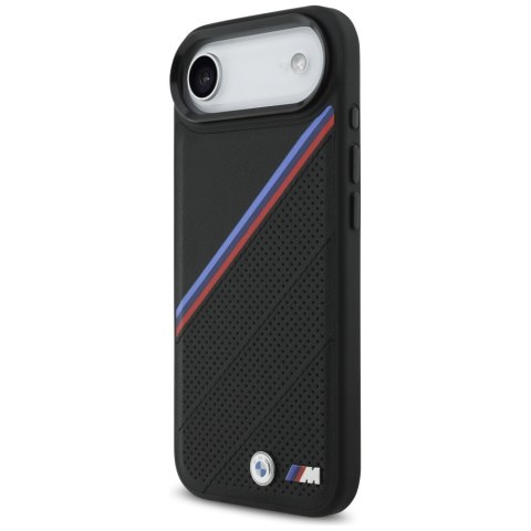 Etui BMW M Tricolor Metal Logo MagSafe do iPhone Air czarny