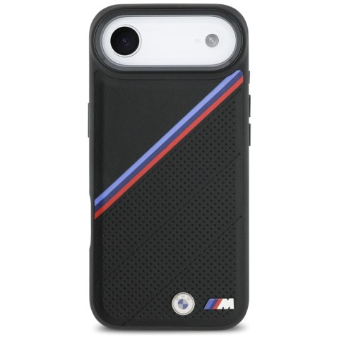 Etui BMW M Tricolor Metal Logo MagSafe do iPhone Air czarny