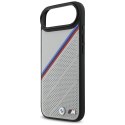 Etui BMW M Tricolor Metal Logo MagSafe do iPhone Air szary