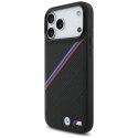 Etui BMW M Tricolor Metal Logo MagSafe do iPhone 17 Pro Max czarny