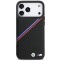 Etui BMW M Tricolor Metal Logo MagSafe do iPhone 17 Pro Max czarny