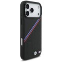 Etui BMW M Tricolor Metal Logo MagSafe do iPhone 17 Pro Max czarny