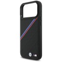 Etui BMW M Tricolor Metal Logo MagSafe do iPhone 17 Pro Max czarny