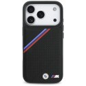 Etui BMW M Tricolor Metal Logo MagSafe do iPhone 17 Pro czarny