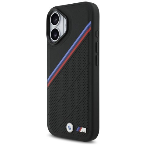 Etui BMW M Tricolor Metal Logo MagSafe do iPhone 17 czarny