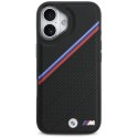 Etui BMW M Tricolor Metal Logo MagSafe do iPhone 17 czarny