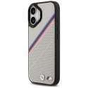 Etui BMW M Tricolor Metal Logo MagSafe do iPhone 17 szary