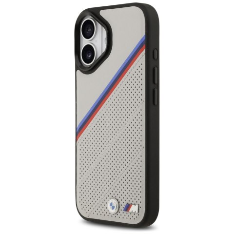 Etui BMW M Tricolor Metal Logo MagSafe do iPhone 17 szary