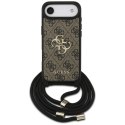 Etui Guess 4G Big Logo Cord Stap Crossbody do iPhone Air brązowy