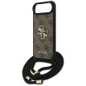 Etui Guess 4G Big Logo Cord Stap Crossbody do iPhone Air brązowy