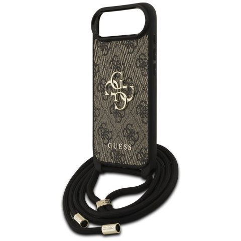 Etui Guess 4G Big Logo Cord Stap Crossbody do iPhone Air brązowy