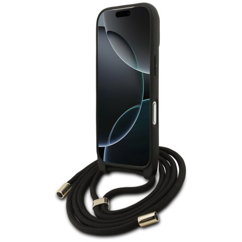 Etui Guess 4G Big Logo Cord Stap Crossbody do iPhone 17 Pro czarny
