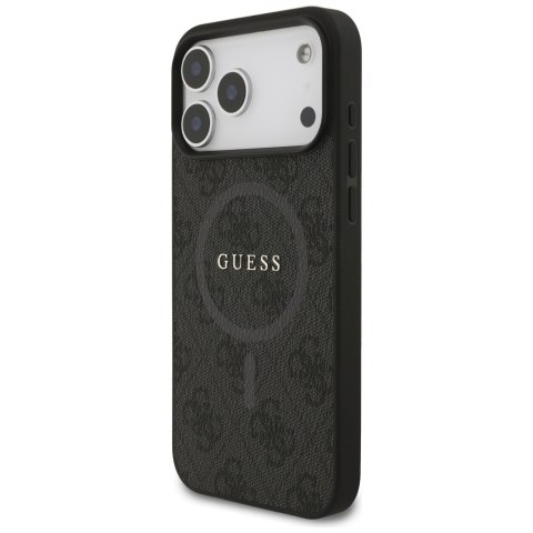 Etui Guess 4G Ring Classic Logo MagSafe do iPhone 17 Pro Max czarny