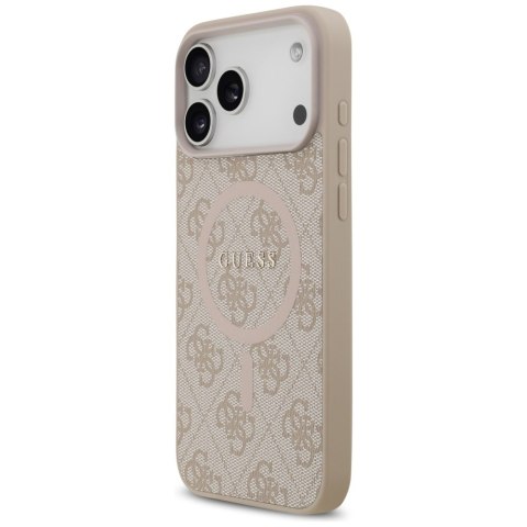 Etui Guess 4G Ring Classic Logo MagSafe do iPhone 17 Pro Max różowy