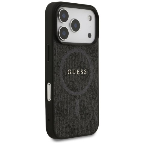 Etui Guess 4G Ring Classic Logo MagSafe do iPhone 17 Pro czarny