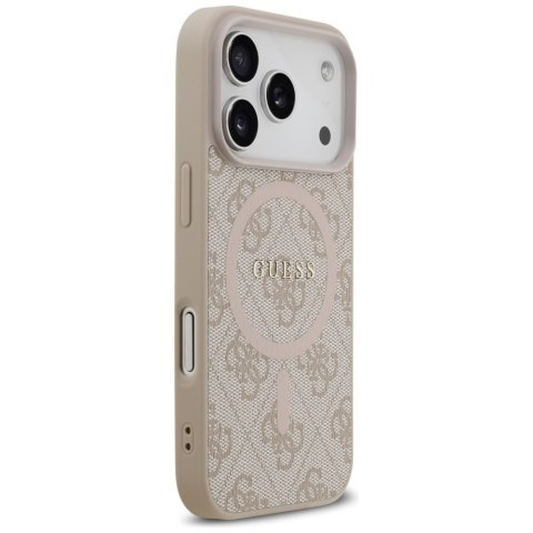 Etui Guess 4G Ring Classic Logo MagSafe do iPhone 17 Pro różowy