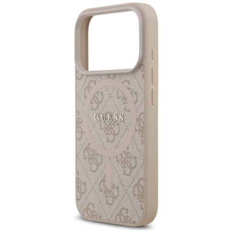 Etui Guess 4G Ring Classic Logo MagSafe do iPhone 17 Pro różowy