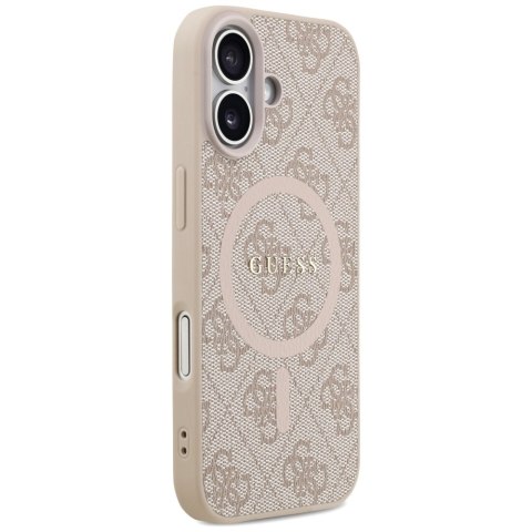 Etui Guess 4G Ring Classic Logo MagSafe do iPhone 17 różowy