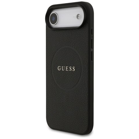 Etui Guess Grained Ring MagSafe do iPhone Air czarny