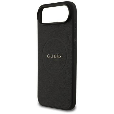 Etui Guess Grained Ring MagSafe do iPhone Air czarny