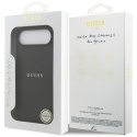 Etui Guess Grained Ring MagSafe do iPhone Air czarny