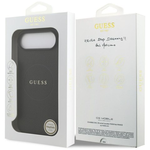 Etui Guess Grained Ring MagSafe do iPhone Air czarny