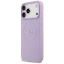 Etui Guess Grained Ring MagSafe do iPhone 17 Pro Max fioletowy