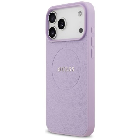 Etui Guess Grained Ring MagSafe do iPhone 17 Pro Max fioletowy