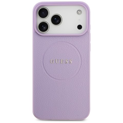 Etui Guess Grained Ring MagSafe do iPhone 17 Pro Max fioletowy