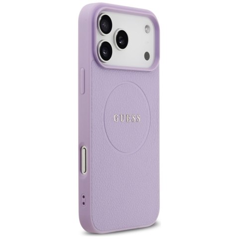 Etui Guess Grained Ring MagSafe do iPhone 17 Pro Max fioletowy