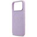 Etui Guess Grained Ring MagSafe do iPhone 17 Pro Max fioletowy