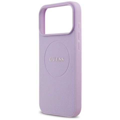 Etui Guess Grained Ring MagSafe do iPhone 17 Pro Max fioletowy