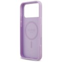 Etui Guess Grained Ring MagSafe do iPhone 17 Pro Max fioletowy