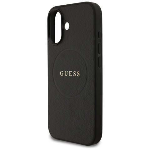 Etui Guess Grained Ring MagSafe do iPhone 17 czarny