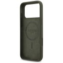 Etui Guess Silicone Triangle Logo MagSafe do iPhone 17 Pro Max khaki