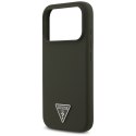 Etui Guess Silicone Triangle Logo MagSafe do iPhone 17 Pro khaki