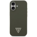 Etui Guess Silicone Triangle Logo MagSafe do iPhone 17 khaki