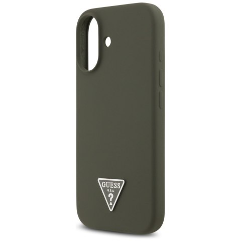 Etui Guess Silicone Triangle Logo MagSafe do iPhone 17 khaki