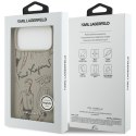 Etui Karl Lagerfeld Grained Pattern & Logo MagSafe do iPhone 17 Pro Max szary