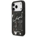 Etui Karl Lagerfeld Grained Pattern & Logo MagSafe do iPhone 17 Pro czarny