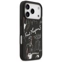 Etui Karl Lagerfeld Grained Pattern & Logo MagSafe do iPhone 17 Pro czarny