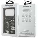 Etui Karl Lagerfeld Grained Pattern & Logo MagSafe do iPhone 17 Pro czarny