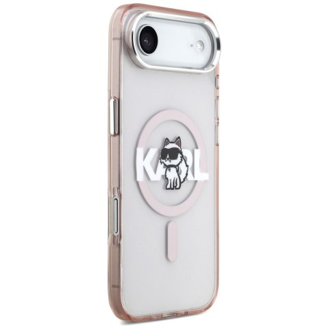 Etui Karl Lagerfeld IML Choupette Sketch Logo MagSafe do iPhone Air różowy