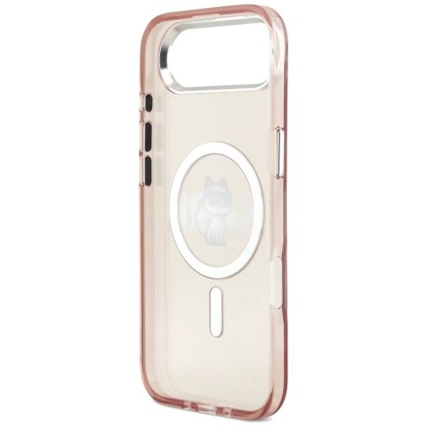 Etui Karl Lagerfeld IML Choupette Sketch Logo MagSafe do iPhone Air różowy