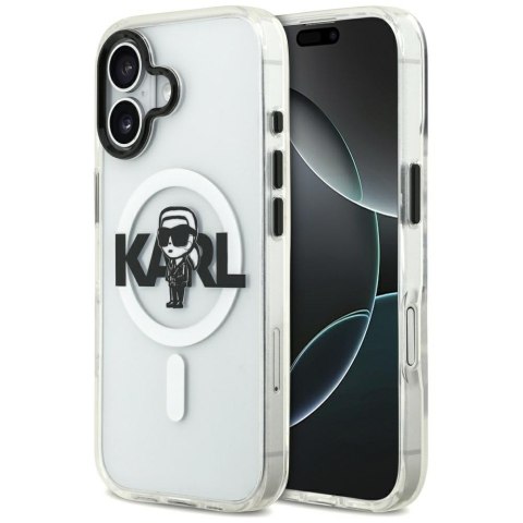 Etui Karl Lagerfeld IML Karl Sketch Logo MagSafe do iPhone 17 przezroczysty