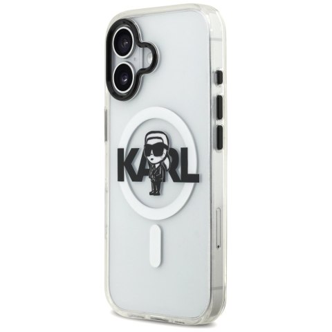 Etui Karl Lagerfeld IML Karl Sketch Logo MagSafe do iPhone 17 przezroczysty